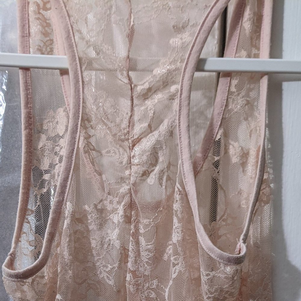 Pink Lace Tank - Small